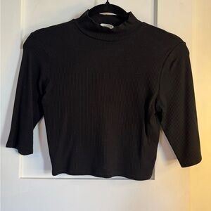 Reformation Cropped Ribbed Tara Top